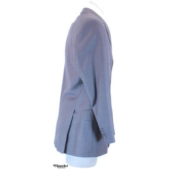 Pronto Uomo Super 100's Italy Gray 2 Piece Suit 3 Btn 42R Pleated Fronts 34" W - Picture 7 of 12